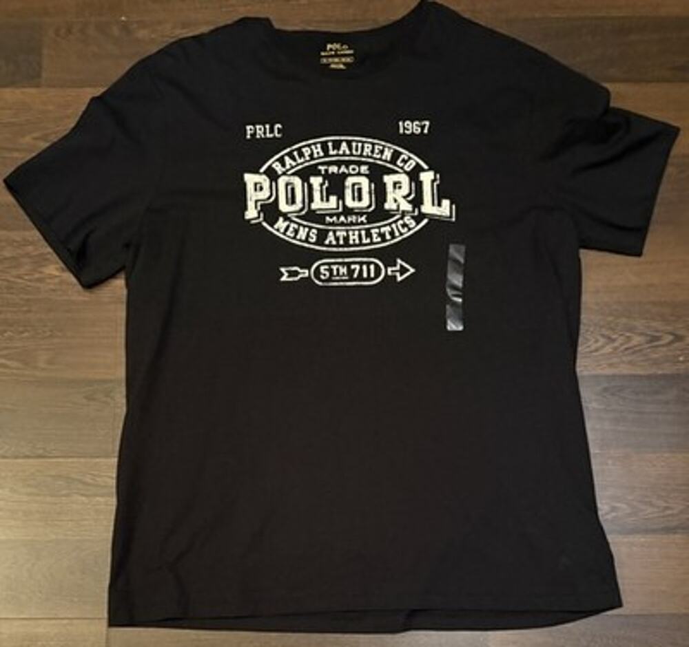 Polo Ralph Lauren Mens Athletics Graphic Tee Black XL NWT